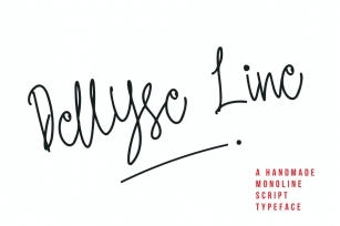 Dellyse Line - A Handmade Monoline Script Typeface Font Download