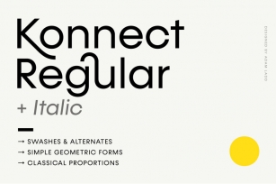 Konnect Regular + Italic Fonts Font Download