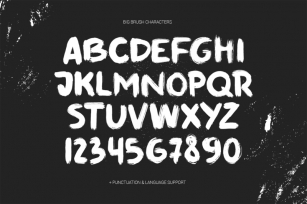 Big Brush - bold uppercase font Font Download