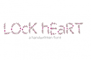 Lock Heart Typeface - Handmade heart and Floral Font Font Download