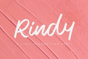 Rindy - Girly Handwritten Font Font Download