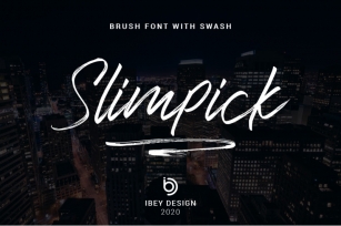 Slimpick - Brush Font with Swash Font Download