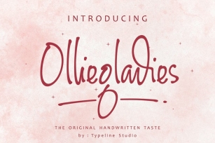Olliegladies, Chic Handwritten Typeface Font Download