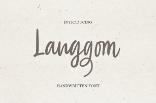 Langgom - Curly Unique Handwritten Font Font Download