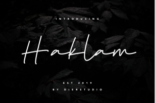 Haklam Signature Font Download