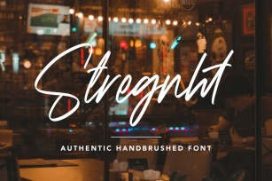 Strength - Authentic Handbrushed Font Font Download