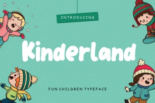 Kinderland Fun Children Typeface Font Download