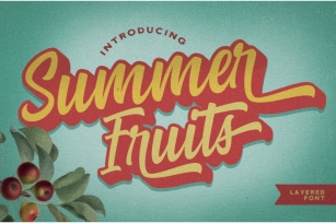 Summer Fruits - Layered Font Font Download