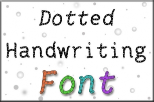Dotted Handwriting Font Download