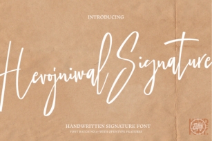 Hevojniwal Signature Font Download