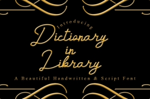 Dictionary in Library Font Download