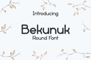Bekunuk - Round font Font Download