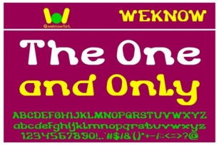 The One and Only Font Download