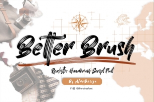 Better Brush // Realistic Brush Font Font Download
