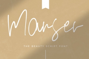 Manser - The Beauty Script Font Font Download