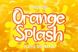 Orange Splash - Fresh Summer Font Font Download