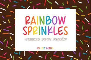 212 Rainbow Sprinkles Monoline & Color Fonts Font Download