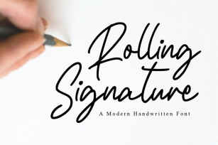 Rolling Signature Font Download