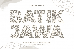 Batik Jawa Decorative Victorian Handwritten Font Download