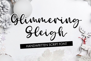 Glimmering Sleigh - Handwritten Script Font Font Download