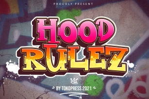Hood Rulez - Graffiti font Font Download