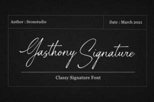 Gasthony Signature Font Download