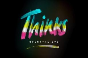 Thinks - OpenType SVG font Font Download