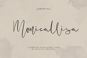 Monicallisa Feminine Logo Script Font Font Download