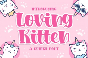 Loving kitten a Quirky Font Download