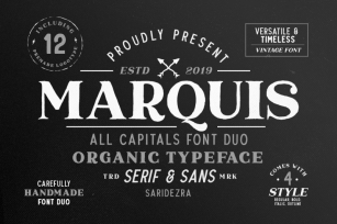 Marquis - Organic Font Duo (+EXTRAS) Font Download