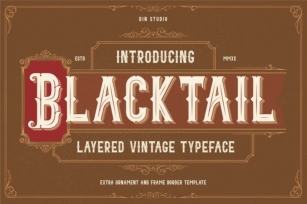 Blacktail-Layered Vintage Font Font Download