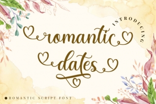 Romantic Dates - Love Font Font Download
