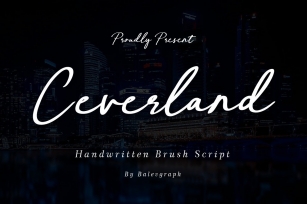 Ceverland Handwritten Brush Font Download