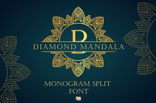 Diamond Mandala Monogram Split Duo Font Download