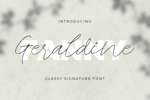 Geraldine - Classy Signature Font Font Download