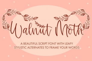 Walnut Moth - Match With Leaf Swashes Font Download