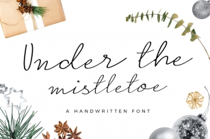Under the Mistletoe- Script Font Font Download