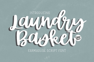 LAUNDRY BASKET Farmhouse Script Font Download