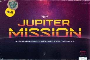 Jupiter Mission A Science-Fiction Spectacular Font Download