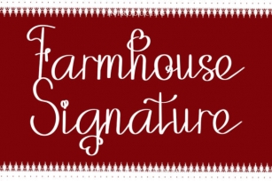 Farmhouse Signature Font Download