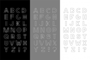 Set of vector english alphabets. Font Download