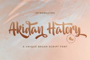 Akidan Hatory - Bold Script Font Font Download