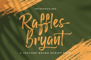 Raffles Bryant - Textured Brush Font Font Download