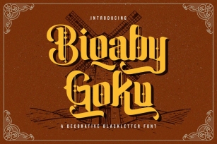 Biqaby Goku - Blackletter Font Font Download