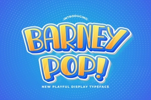 Barney Pop - Playful Display Font Font Download
