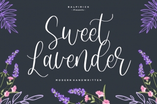 Sweet Lavender Modern Handwritten Font Font Download
