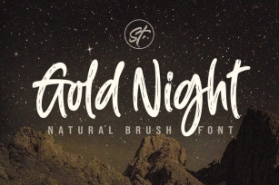 Gold Night - Natural Brush Font Font Download