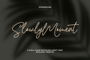 Slowly Moment Clean Monoline Script Font Download