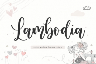 Lambodia Cute Modern Handwritten Font Font Download