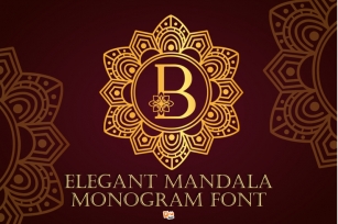Elegant Mandala Monogram Font Font Download